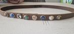 Noosa Amsterdam riem bruin LEER 90 cm met 8 chunks NIEUW.!!!, Ophalen of Verzenden