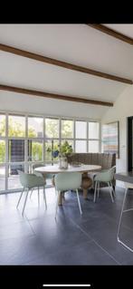 Design eettafel rond 150cm massief hout, Huis en Inrichting, Ophalen, 150 tot 200 cm, Vijf personen of meer, 150 tot 200 cm