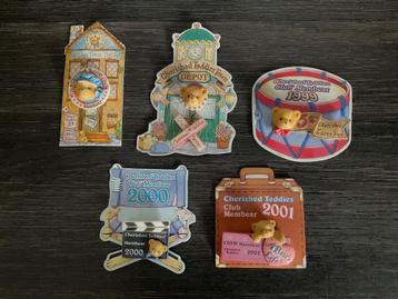 Cherished Teddies Collector Pins 1995 1996 1998 -2000 2001 beschikbaar voor biedingen