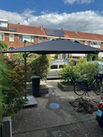 zweefparasol - Platinum Voyager 2.5x2.5 m incl voet en hoes, Tuin en Terras, Parasols, Ophalen, 2 tot 3 meter, Kantelbaar, Zweefparasol
