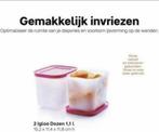 Tupperware DiepVriez Dozen 1,1 LITER SET VAN 2 STUKS € 17,50, Huis en Inrichting, Keuken | Tupperware, Ophalen of Verzenden, Nieuw