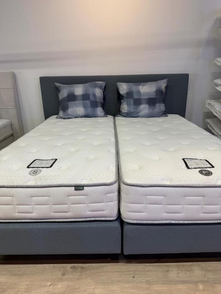 Luxe boxspring, en luxe matrassen. Showroomdeal €1.200!, Huis en Inrichting, Slaapkamer | Boxsprings, Nieuw, 180 cm, 200 cm, Tweepersoons