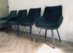 4 groene eetkamerstoelen | 360° draaibaar | Giga meubel, Huis en Inrichting, Stoelen, Overige materialen, Gebruikt, Overige kleuren