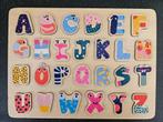 Houten inlegpuzzel alfabet (Montessori), Ophalen, 2 tot 4 jaar, 10 tot 50 stukjes, Zo goed als nieuw