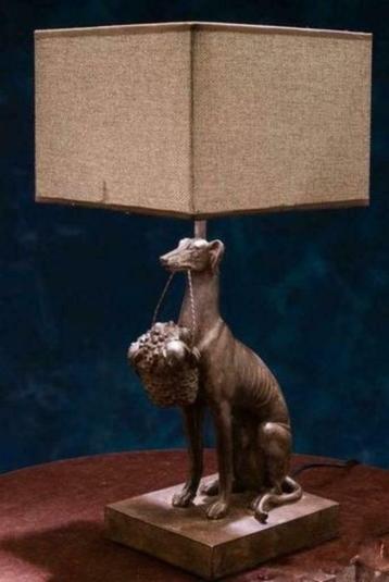whippet greyhound hazewindhond tafel lamp  beschikbaar voor biedingen
