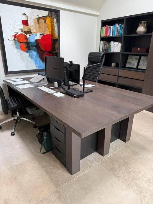Bureau 2-persoons (eveneens grote eettafel), Huis en Inrichting, Bureaus, Zo goed als nieuw, Ophalen