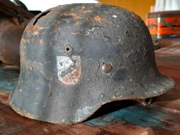 Duitse M35 DD Chunky Sawdust camo helm 66. beschikbaar voor biedingen