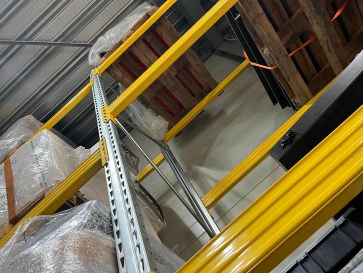 Palletstelling, set van 2 secties stelling 436x110x500cm, Doe-het-zelf en Verbouw, Metalen, Gebruikt, IJzer, Ophalen of Verzenden