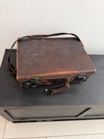 Vintage leren koffer, Sieraden, Tassen en Uiterlijk, Koffers, Gebruikt, Slot, Ophalen of Verzenden, Minder dan 35 cm