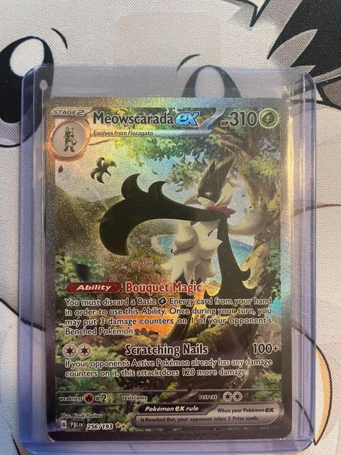 Pokemon Meowscarada ex 256/193 paldea evolved, Hobby en Vrije tijd, Verzamelkaartspellen | Pokémon, Nieuw, Losse kaart, Ophalen of Verzenden