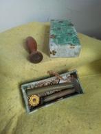 9051) antieke stempel klavertje 4 in doosje, Antiek en Kunst, Ophalen of Verzenden
