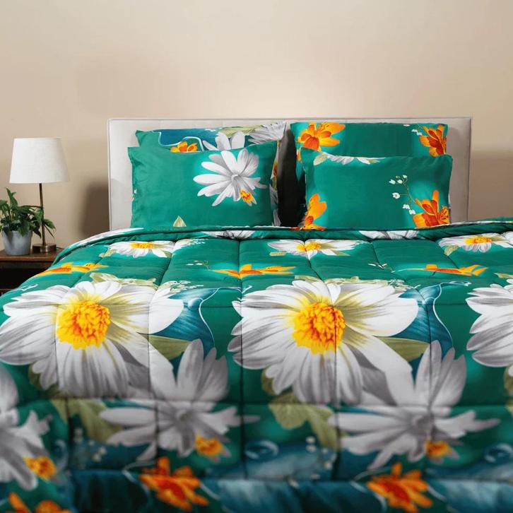 Dekbed wasbaar 2 in 1 spring flower 200/200, Huis en Inrichting, Slaapkamer | Beddengoed, Nieuw, Deken of Dekbed, Tweepersoons