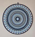Mooie gehaakte mandala in blauw tinten 40 cm, Huis en Inrichting, Woonaccessoires | Wanddecoraties, Ophalen of Verzenden, Nieuw