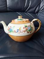 Vintage theepot met vogel en bloemen print incl. filter, Ophalen of Verzenden