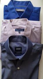3x overhemd 1x Hilfiger 1x Adam 1x Angelo, Ophalen of Verzenden, Blauw, Halswijdte 43/44 (XL)