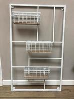 Wandrek WIT met manden - Stijlvol en praktisch!, Huis en Inrichting, Woonaccessoires | Wanddecoraties, Ophalen, Zo goed als nieuw