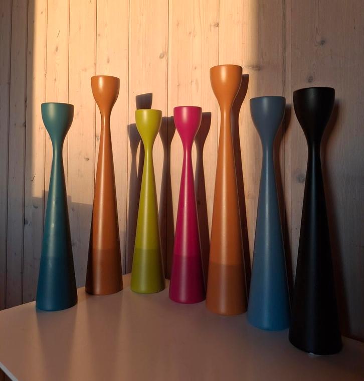 Diverse kleuren Freemover kandelaars, type Rolf. Zweden., Huis en Inrichting, Woonaccessoires | Kandelaars en Kaarsen, Zo goed als nieuw
