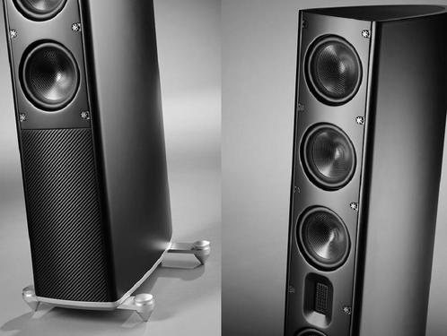 Scansonic MB-5 Carbon High End speakers., Audio, Tv en Foto, Luidsprekers, Zo goed als nieuw, Front, Rear of Stereo speakers, 120 watt of meer