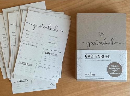 65 gastenboek invulkaartjes, kaartjes over van bruiloft, Hobby en Vrije tijd, Feestartikelen, Nieuw, Geboorte of Huwelijk, Ophalen