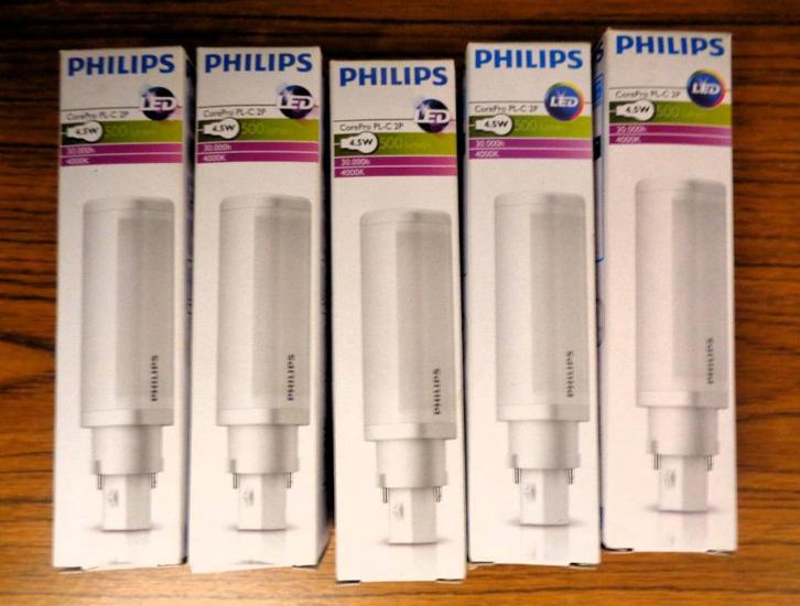 Philips CoreProPL-C2P Led 4,5 Watt - 5 stuks NIEUW -, Huis en Inrichting, Lampen | Losse lampen, Nieuw, Led-lamp, Minder dan 30 watt