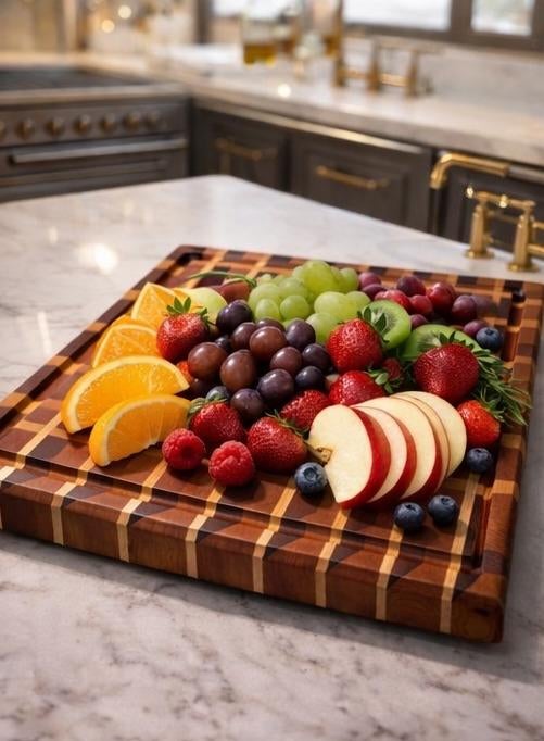 3D Snijplank van Verschillende Houtsoorten, Huis en Inrichting, Keuken | Keukenbenodigdheden, Nieuw, Ophalen of Verzenden