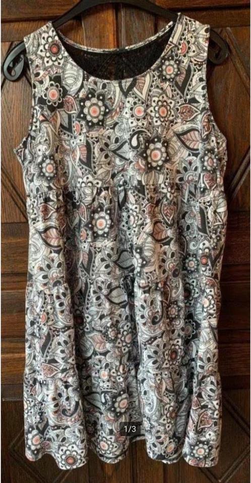 Zwart-witte-zalm tuniek, korte jurk; L 44/46; Gina Benotti, Kleding | Dames, Grote Maten, Zo goed als nieuw, Blouse of Tuniek