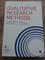 Qualitative Research Methods - Laura Maruster, Boeken, Ophalen of Verzenden, Zo goed als nieuw, HBO, Laura Maruster & Maarten J. Gijsenberg
