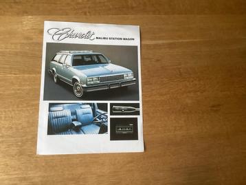 Chevrolet Malibu Station Wagon 1982 Leaflet Nedelands beschikbaar voor biedingen
