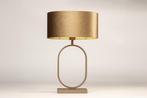 H58 cm Tafellamp brons goud of taupe zwart dressoir bed lamp, Ophalen of Verzenden, Nieuw, Stof, Minder dan 50 cm
