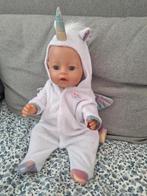 Babyborn pop met eenhoorn onesie, Ophalen, Zo goed als nieuw, Babypop