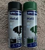 Spectrum Metal Black & Matt Green Spray Paint, Doe-het-zelf en Verbouw, Verf, Beits en Lak, Overige kleuren, Nieuw, Ophalen of Verzenden