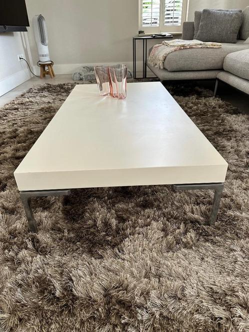 B&B ITALIA CHARLES salontafel wit 120x60 cm., Huis en Inrichting, Tafels | Salontafels, Gebruikt, Minder dan 50 cm, 50 tot 100 cm