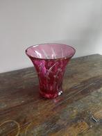 Boho kristallen vaas, Huis en Inrichting, Woonaccessoires | Vazen, Ophalen, Minder dan 50 cm, Rood, Glas