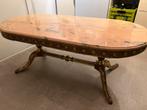 Ovale salontafel zalmroze marmer, Overige materialen, Gebruikt, 100 tot 150 cm, Vintage