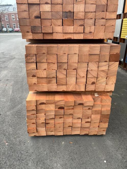Meranti / Mahonie kozijnhout B-keus 72 x 120 en 94 x 120 mm, Doe-het-zelf en Verbouw, Hout en Planken, Nieuw, Balk, Overige houtsoorten