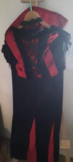 Dracula Jurk Rood/Zwart Velours - Halloween Kostuum, Maat 38/40 (M), Ophalen of Verzenden, Zo goed als nieuw, Halloween