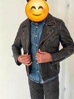 Nieuw Vintage look Leren biker Jacket, Ophalen of Verzenden, Nieuw, Zwart