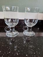 2 Irish Coffee Glazen met Oor, Huis en Inrichting, Keuken | Servies, Glas of Glazen, Ophalen of Verzenden, Effen, Glas
