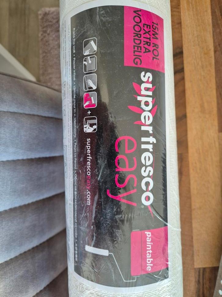 Rol Superfresco Easy Behang - 15 Meter, Huis en Inrichting, Stoffering | Behang, Wit, Beige, 10 tot 25 m², Ophalen