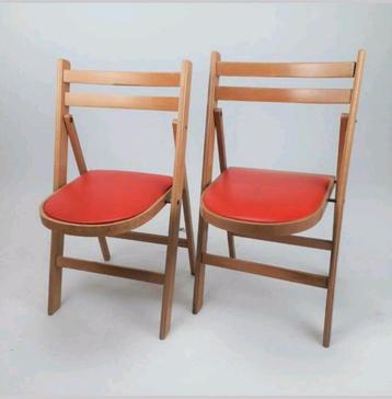 2 Retro klapstoelen stoel beschikbaar voor biedingen