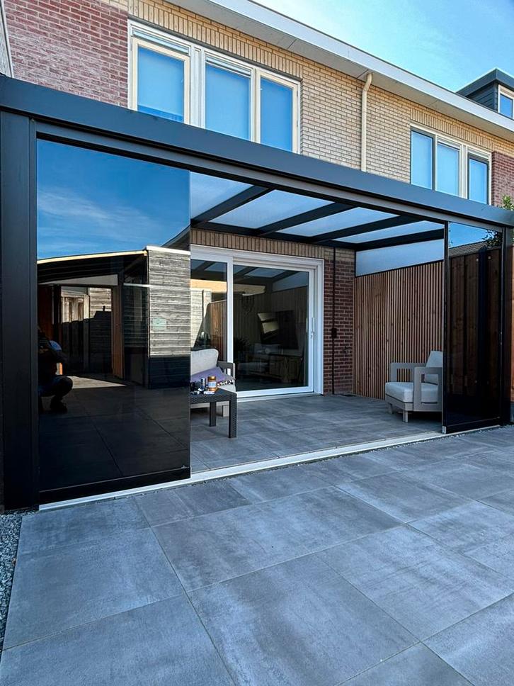 Glazen schuifwanden, Tuin en Terras, Overkappingen, Nieuw, Veranda, Ophalen