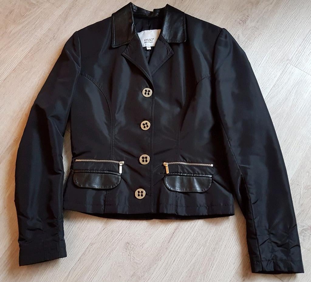 Vintage 90s KYUSO designer jasje maat 38, Kleding | Dames, Maat 38/40 (M), Kyuso, Verzenden, Zwart