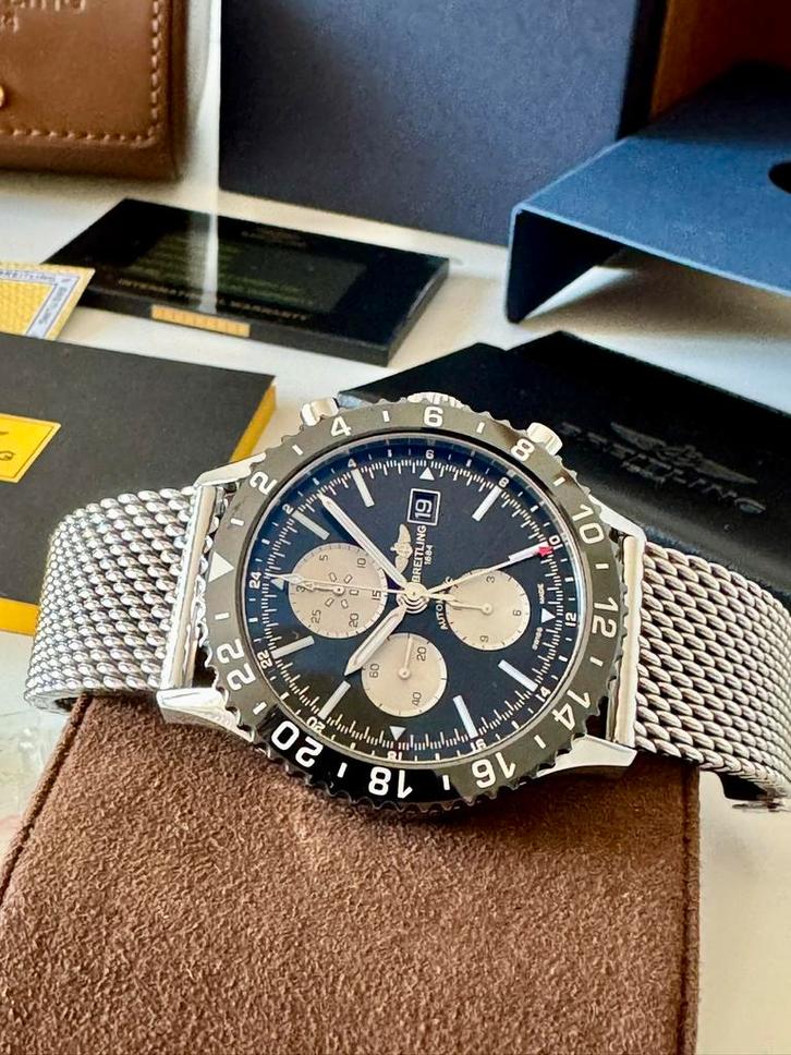 Breitling Chronoliner GMT 46mm Superocean Heritage Navitimer, Sieraden, Tassen en Uiterlijk, Horloges | Heren, Zo goed als nieuw