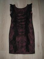 ZIGGA jurkje donkerroze zwart kant maat 42 goede staat, Kleding | Dames, Zigga, Zwart, Maat 42/44 (L), Ophalen of Verzenden