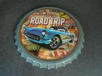 vintage stijl road-trip reclame bord / mancave, Ophalen of Verzenden, Gebruikt, Reclamebord