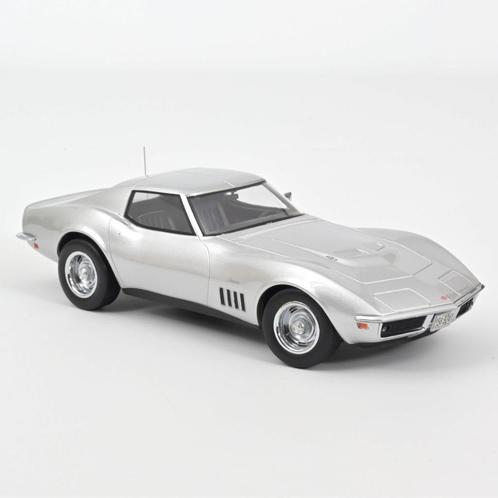 Chevrolet Corvette Coupe 1969 Silver 1:18, Hobby en Vrije tijd, Modelauto's | 1:18, Nieuw, Auto, Norev, Ophalen of Verzenden