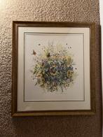 Schilderij lijst met zonnebloemen en vlinders, Huis en Inrichting, Ophalen, Zo goed als nieuw, Hout, Minder dan 50 cm