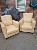 Leren stoelen, Huis en Inrichting, Stoelen, Ophalen, Gebruikt, Twee, Overige kleuren