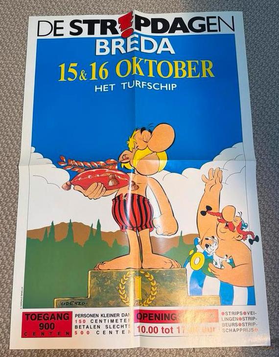 Stripdagen Breda Poster - Asterix en Obelix, Eén stripboek, Ophalen of Verzenden, Zo goed als nieuw