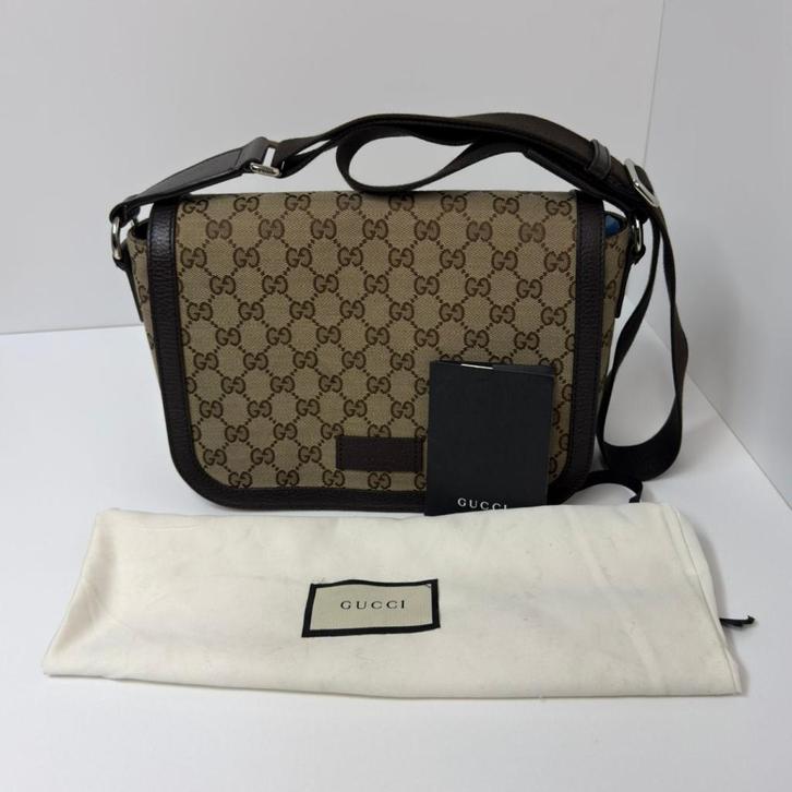 Gucci GG Canvas Schouder tas Cross Body | zeer net + bon, Sieraden, Tassen en Uiterlijk, Tassen | Schoudertassen, Zo goed als nieuw